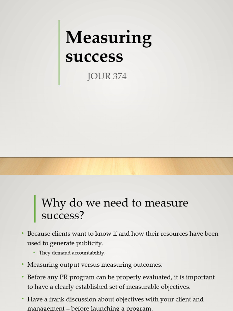 Measuring Success | PDF | Mass Media | Public Relations