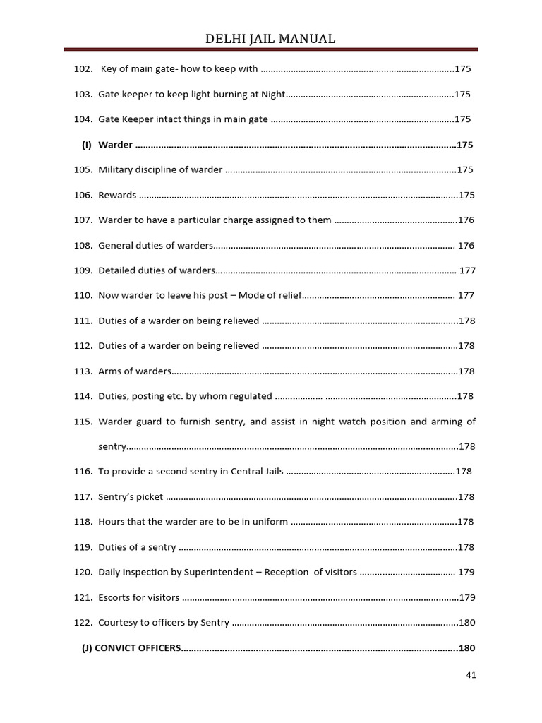 Delhi Jail Manual Overview 2018 | PDF | Prison | Jurisdiction