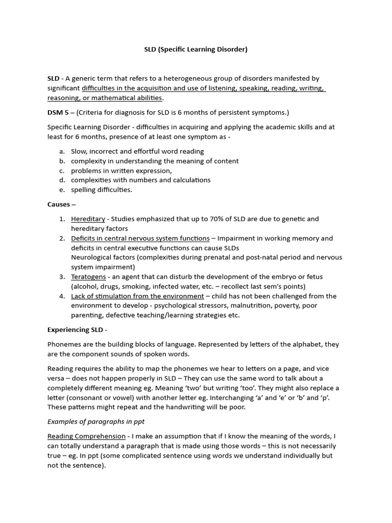 Functional Behavioral Disorder Examples