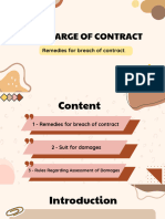 Presentation on Remedies for breach of contract (Business Law)