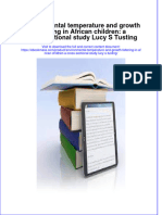 Environmental Temperature and Growth Faltering in African Children A Cross Sectional Study Lucy S Tusting Download 2024 Full Chapter