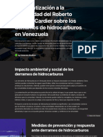 Concientizacion A La Comunidad Del Roberto Castillo Cardier Sobre Los Derrames de Hidrocarburos en V
