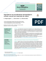 Seguridad en Los Procedimientos Dermatológicos: Oclusión Vascular Por Materiales de Relleno