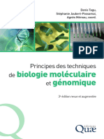 Biologie Moléculaire Génomique: Principes Des Techniques de Et