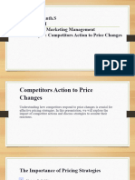 Competitors Action To Price Changes