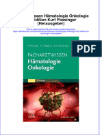 Facharztwissen Hamatologie Onkologie 5Th Edition Kurt Possinger Herausgeber Download 2024 Full Chapter