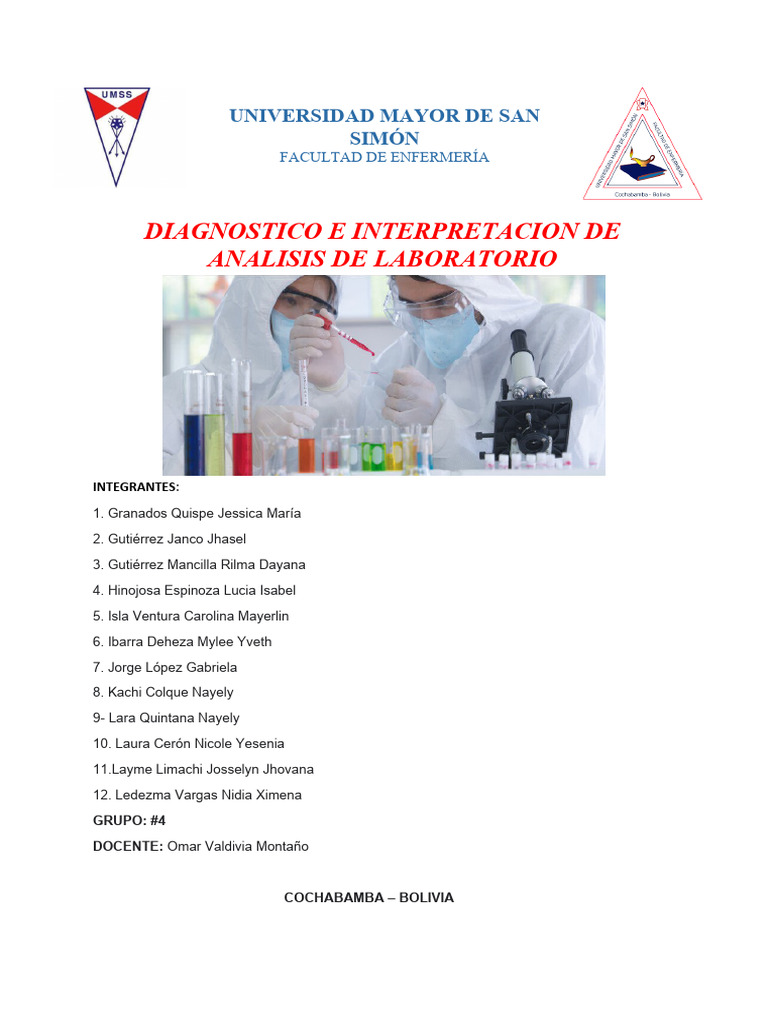 Diagnóstico e Interpretación de Análisis de Laboratorio | PDF | Urea ...