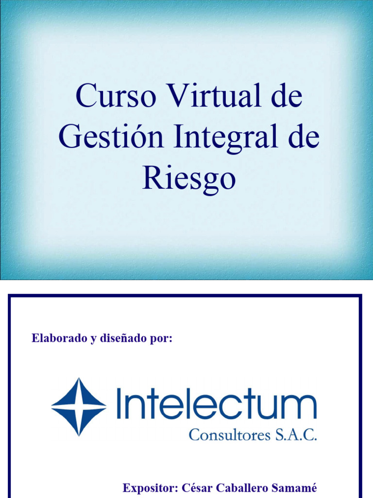 Curso de Gestión Integral de Riesgos | PDF | Riesgo crediticio | Riesgo