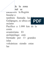 Las Regiones Naturales Del Ecuador