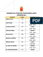 Horario de Atención Profesores Jefes