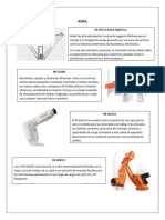 Tipos de Robots Kuka y Fanuc