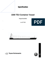 2200 TEU Container Vessel