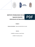 Instituto Tecnológico de Durango Ingeniería Industrial: Administración de Operaciones 2