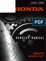 2002-2006 Honda Metropolitan CHF50 Service Manual