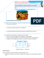 D3 A1 FICHA Resolvemos Problemas Usando Regla de Tres Simple.