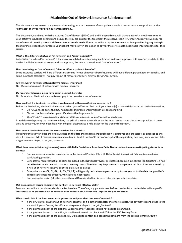 Out of network maximizer and patient dialogue pdf insurance medicaid
