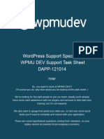 WordPress Support Specialist WPMU DEV Support Task Sheet
