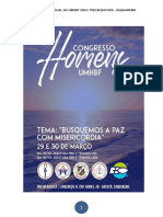 LIVRO DO MENSAGEIRO DO CONGRESSO  ESTADUAL - UMHBF   2024