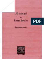 Albèra, Boulez - Pli Selon Pli - Entretiens Et Études