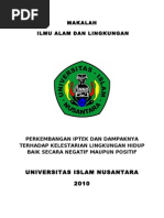 Download an Iptek Dan Dampaknya Terhadap Kelestarian Lingkungan Hidup Baik Secara Negatif Maupun Positif by Rava Andrea Leisyaq SN72674668 doc pdf