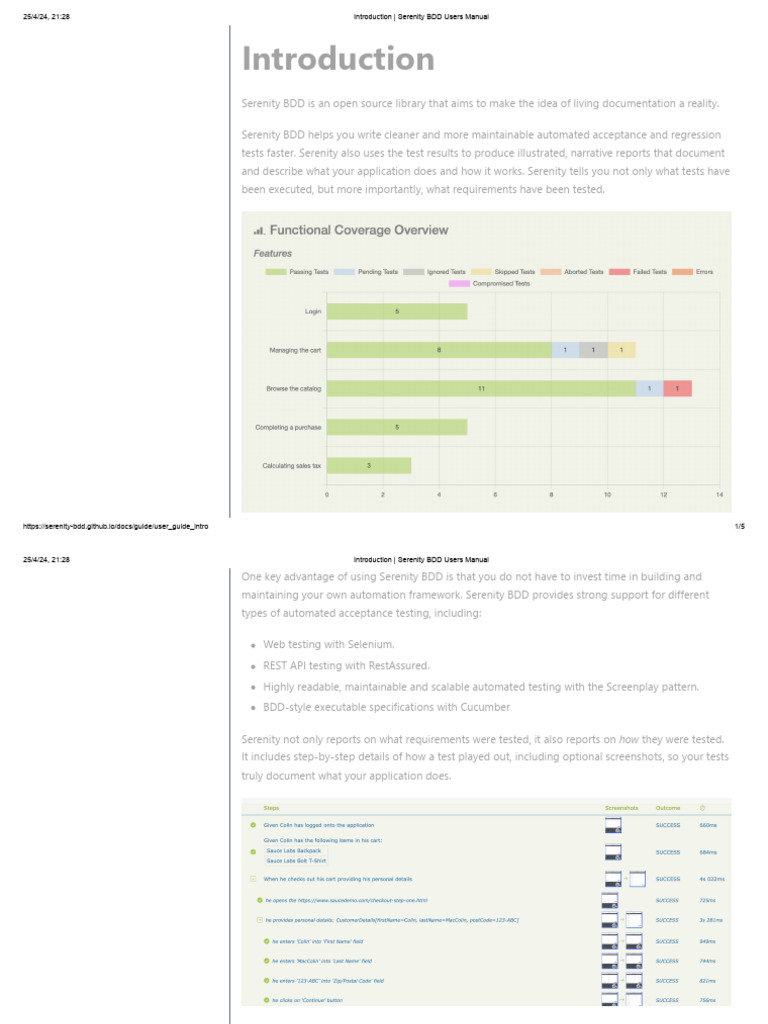 Introduction - Serenity BDD Users Manual | PDF | It Service Management ...