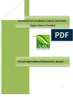 PG Course Curricula Agriculture AAU Anand