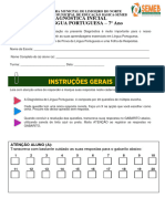 DIAGNÓSTICA DE LP - 7 ANO. 2022. Concluido