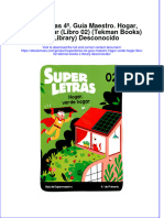 Superletras 4O Guia Maestro Hogar Verde Hogar Libro 02 Tekman Books Z Library Desconocido Download 2024 Full Chapter