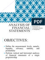 Analysis of Financial Statements