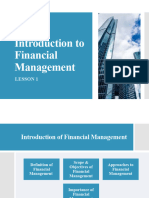 FM - Lesson 1 - Introduction To Financial Management