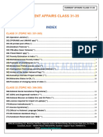 Current Affairs Class 31-35: Index