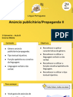 Anúncio Publicitário/propaganda II: Língua Portuguesa
