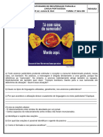 Atividades de Recuperação Paralela Língua Portuguesa Professor (A) : Juliana B. Stoll Turma: 2 Série em Revisão