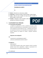 Esquema Del Proyecto de Investigación