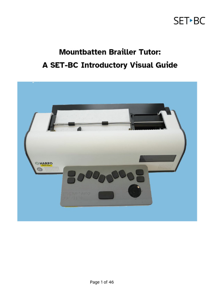 Mountbatten Brailler Tutor Visual Guide 2023 | PDF | Computer Keyboard ...