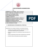 Informe Extensión Universitaria