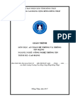 Giáo trình An toàn hệ thống và thông tin mạng (Nghề- Công nghệ thông tin - Cao đẳng) - Trường Cao đẳng Cộng đồng Đồng Tháp