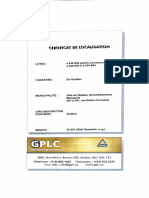 Certificat de Location 291 Elzear-Verreault