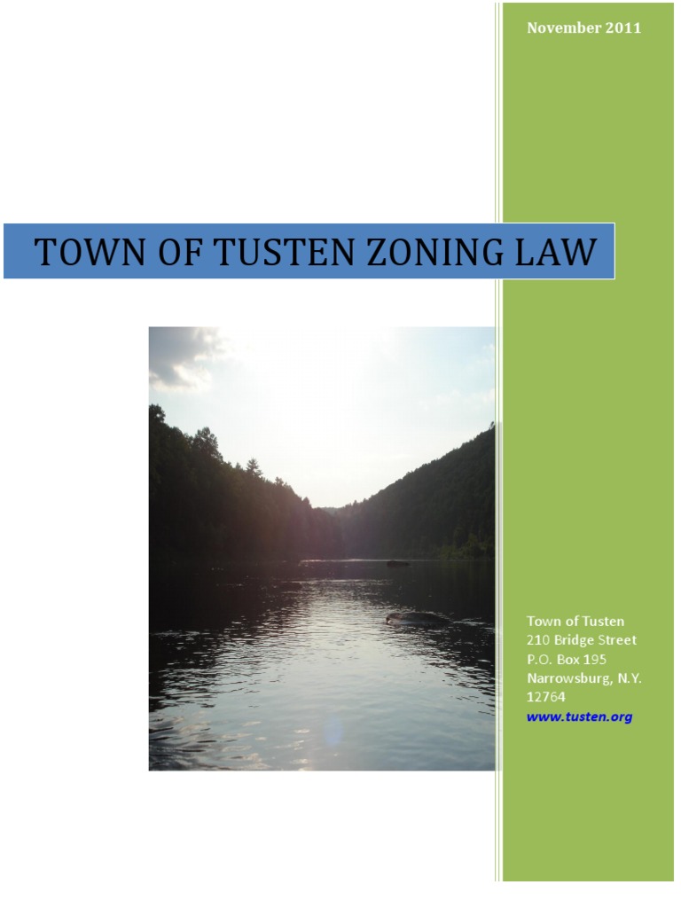 Town of Tusten Draft Zoning Law PDF Zoning Livestock