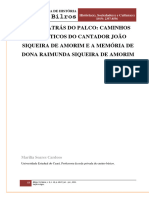 Franciscodamasceno, 2 - A Arte Atrás Do Palco Caminhos Domésticos Do Cantador João Siqueira de Amorim e A Memória de Dona Raimunda Siqueira de A