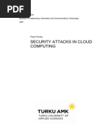 Security Attacks in Cloud Computing