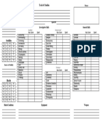 ToC - Character Spreadsheet