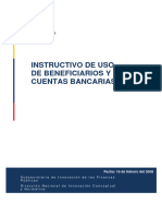 Rup-Ds-054 Instructivo para El Uso de Beneficiarios y Cuentas Bancarias