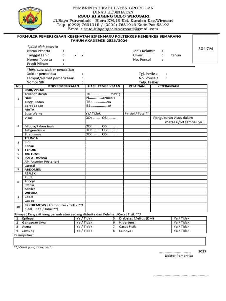 Form Poltekkes Kop Pdf