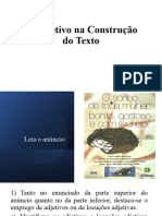 O Adjetivo Na Construção Do Texto - Atividade