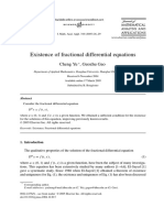 Existence of Fractional Differential Equations
