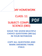 C11 CompSc HolidayHW