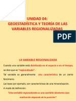 UNIDAD 4 10 sem GEOESTADÍSTICA Y TEORÍA DE LAS VARIABLES REGIONALIZADAS (Condensada)