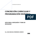 Concreción curricular y programación didáctica