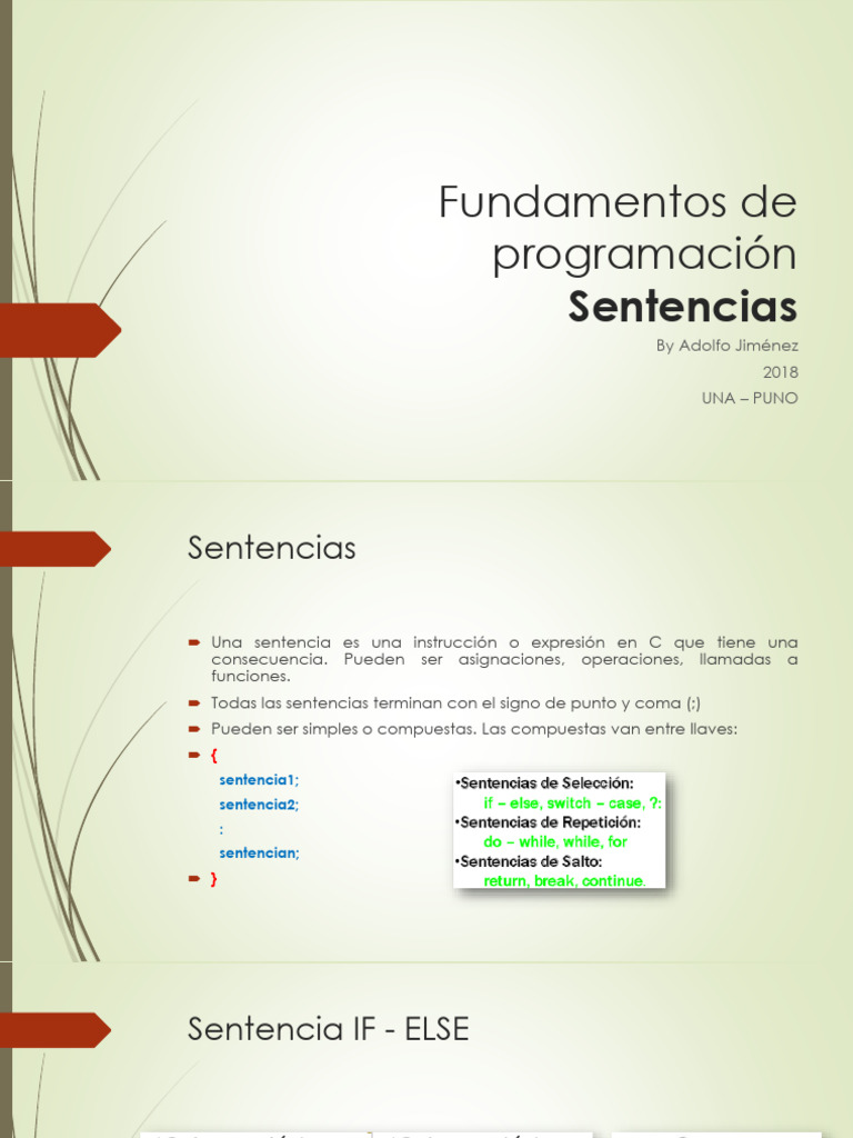 SEntencias en C++ | PDF